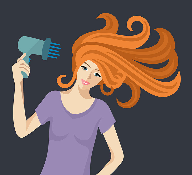 Dry your hair before you use heat styling products