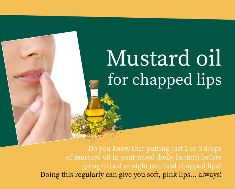 Mustard oil for chapped lips
