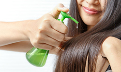 Tame frizzy hair with a hair serum