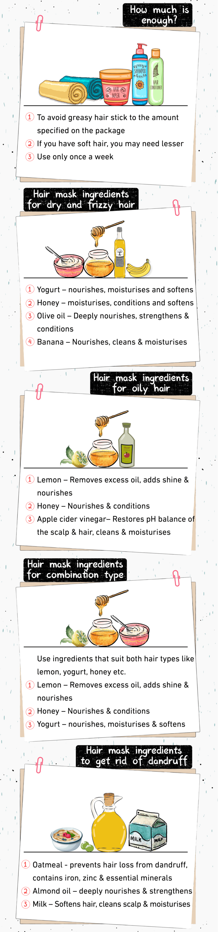 Ingredients for DIY hair mask
