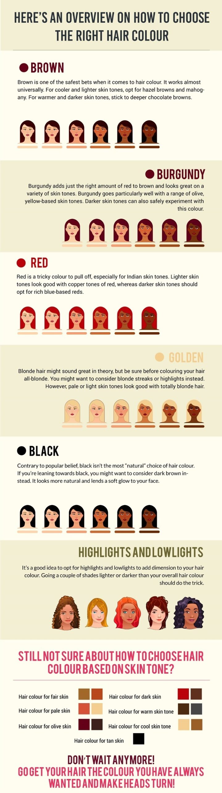how to choose hair color based on skin tone